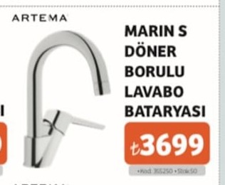 Artema Marin S Döner Borulu Lavabo Bataryasi