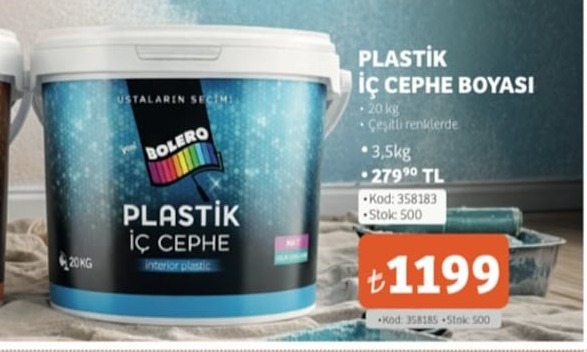 Bolero Plastik İç Cephe Boyası 20Kg
