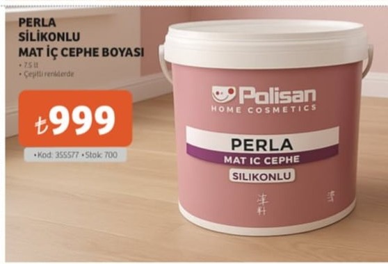 Polisan Perla Silikonlu Mat İç Cephe Boyası 7.5Lt