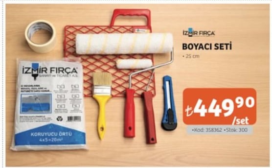 Izmir Fırça Boyacı Seti 25Cm