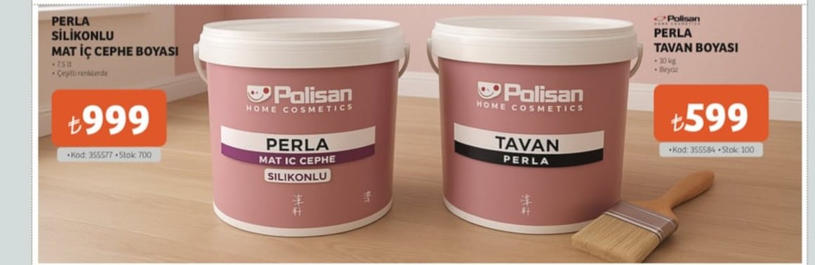 Polisan Perla Mat Ic Cephe Silikonlu Boya 7.5Lt