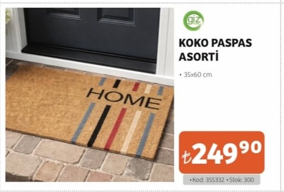 Giz Koko Paspas Asorti 35X60 Cm