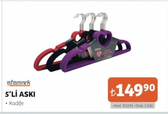 Efemärk 5'Li Askı