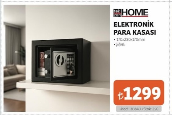 Tekzen Home Elektronik Para Kasası