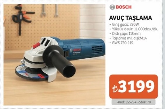 Bosch Avuç Taşlama