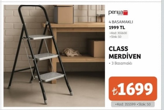 Perilla 4 Basamaklı Merdive
