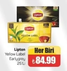 Lipton Yellow Label Earl Grey 25'Li