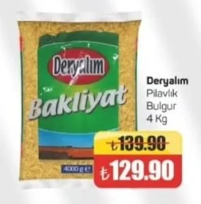 Deryalım Pilavlık Bulgur 4 Kg