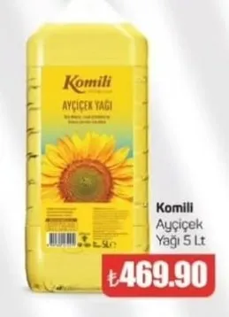Komili Ayçiçek Yağı 5 Lt