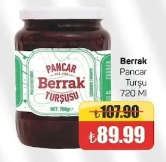 Berrak Pancar Turşu 720 Ml