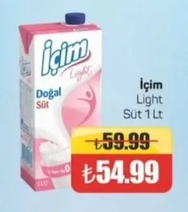 İçim Light Süt 1 Lt