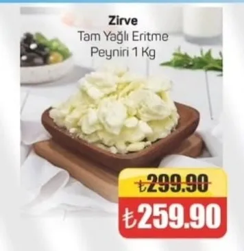 Zirve Tam Yağlı Eritme Peyniri 1 Kg