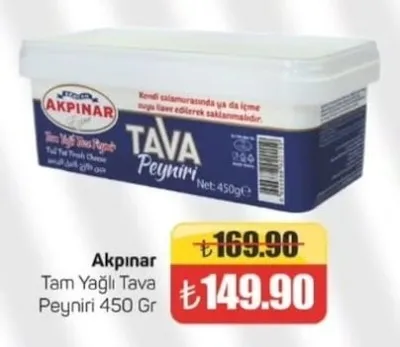 Akpınar Tam Yağlı Tava Peyniri 450 Gr