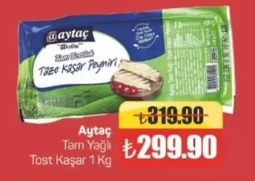 Aytaç Tam Yağlı Tost Kaşar 1 Kg
