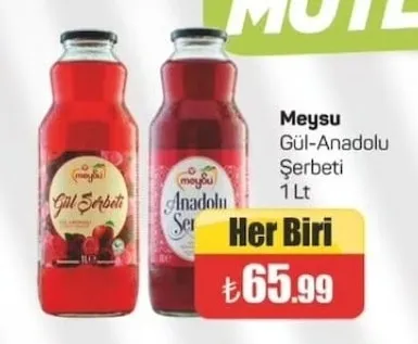 Meysu Gül-Anadolu Şerbeti 1 Lt