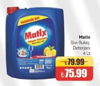 Matix Sıvı Bulaş. Deterjanı 4 Lt