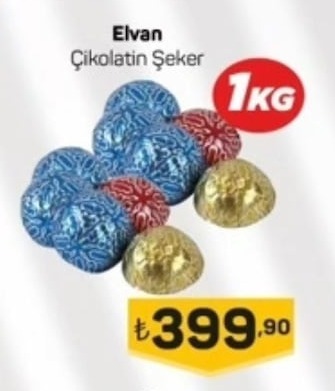 Elvan Çikolatin Şeker 1Kg