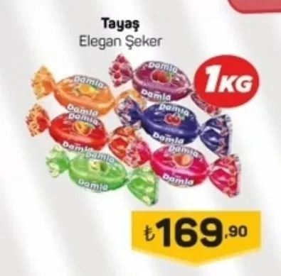 Tayaş Elegan Şeker 1Kg