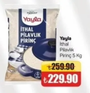 Yayla Ithal Pilavlik Pirinç 5 Kg