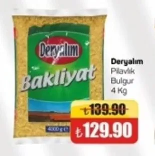 Deryalım Pilavlık Bulgur 4 Kg