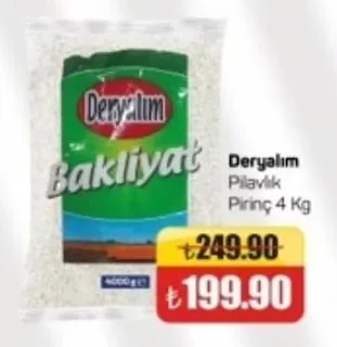 Deryalım Pilavlık Pirinç 4 Kg