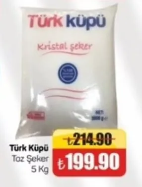 Türk Küpü Toz Şeker 5 Kg