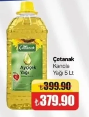 Çotanak Kanola Yağı 5 Lt