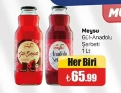 Meysu Gül-Anadolu Şerbeti 1 Lt