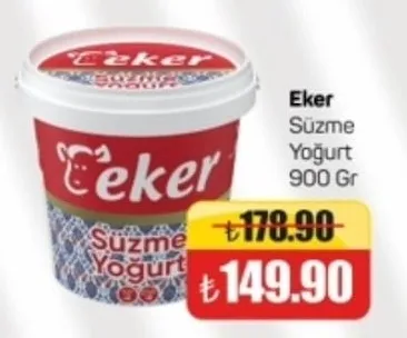 Eker Süzme Yoğurt 900 Gr