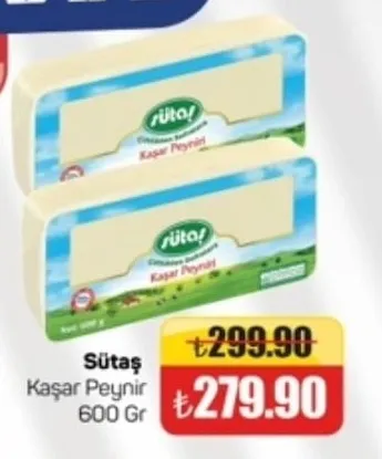 Sütaş Kaşar Peynir 600 Gr