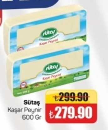Sütaş Kaşar Peynir 600 Gr