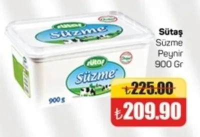 Sütaş Süzme Peynir 900 Gr