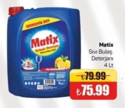 Matix Sıvı Bulaş. Deterjanı 4 Lt