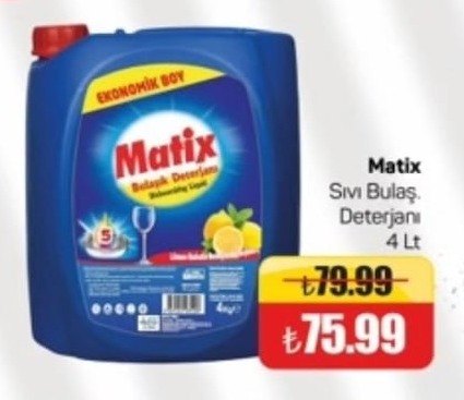 Matix Sıvı Bulaş. Deterjanı 4 Lt