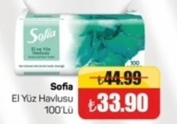 Sofia El Yüz Havlusu 100'Lü