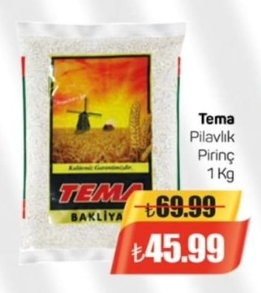 Tema Pilavlık Pirinç 1 Kg