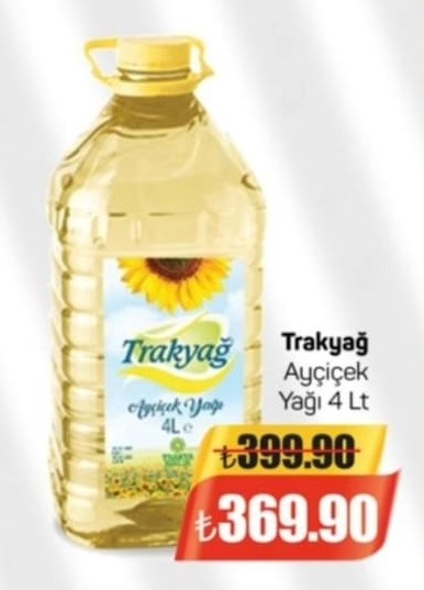 Trakyağ Ayçiçek Yağı 4 Lt