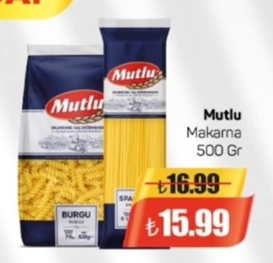Mutlu Makarna 500 Gr