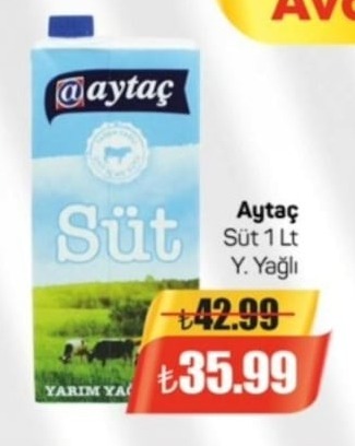 Aytaç Süt 1 Lt Y. Yağlı