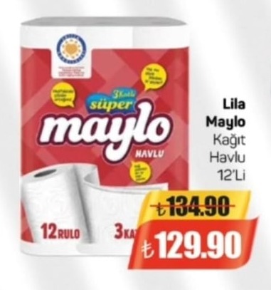 Lila Maylo Kağıt Havlu 12'Li