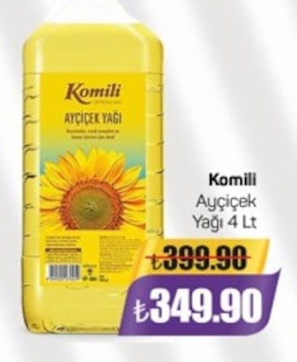 Komili Ayçiçek Yağı 4 Lt