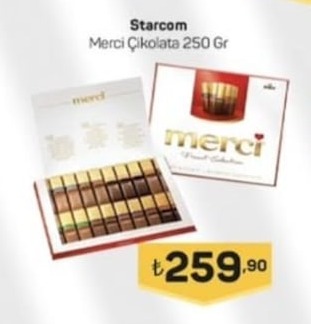 Starcom Merci Çikolata 250 Gr
