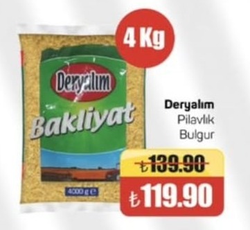 Deryalım Pilavık Bulgur 4 Kg
