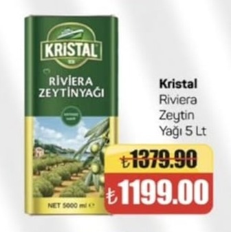 Kristal Riviera Zeytinyağı 5 Lt