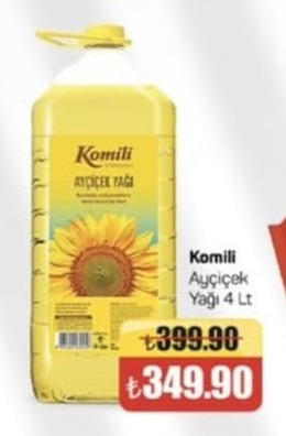 Komili Ayçiçek Yağı 4 Lt