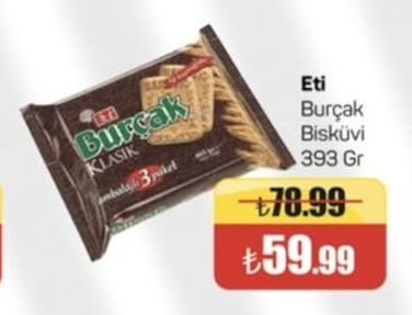 Eti Burçak Bisküvi 393 Gr
