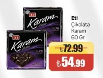Eti Çikolata Karam 60 Gr