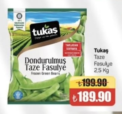 Tukaş Taze Fasulye 2,5 Kg