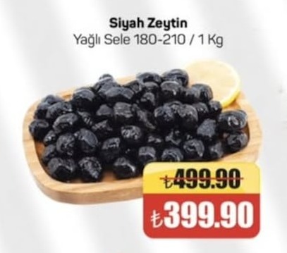 Siyah Zeytin Yağli Sele 180-210 / 1 Kg