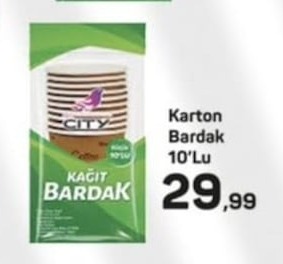 City Karton Bardak 10'Lu